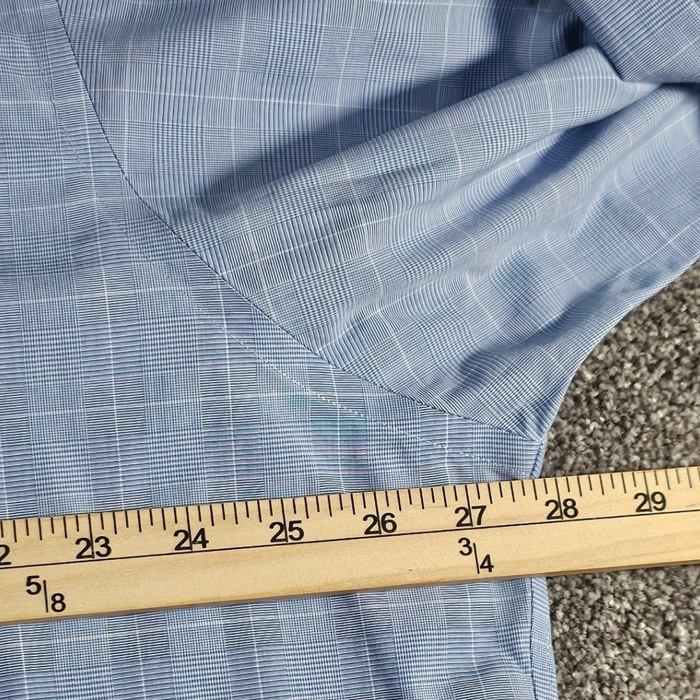 Brooks Brothers Shirt Mens 17.5 34/35 Blue Glen Plaid Traditional Fit Non-Iron - Picture 3 of 11